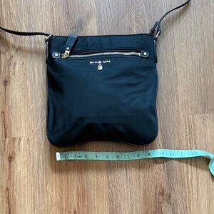 Michael Kors Black Nylon Shoulder Crossbody with Gold Hardware